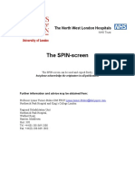 The SPIN-screen: The North West London Hospitals