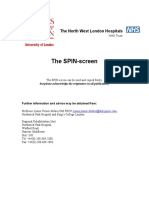 NHS Trust Document on the SPIN-Screen for Pain Assessment