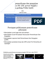 Evaluasi Pemeriksaan Dan Pengujian Catu Daya DC (DC Power Suply) Pada Gedung Polda Jambi (Revisi)