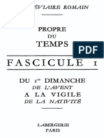 Le Breviaire Romain - Propre Du Temps (Fascicule 1) 000001180