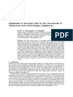 Optimization of Extraction Time On The Characteristic of Gelatin From Scales of Red Snapper (Lutjanus SP.)