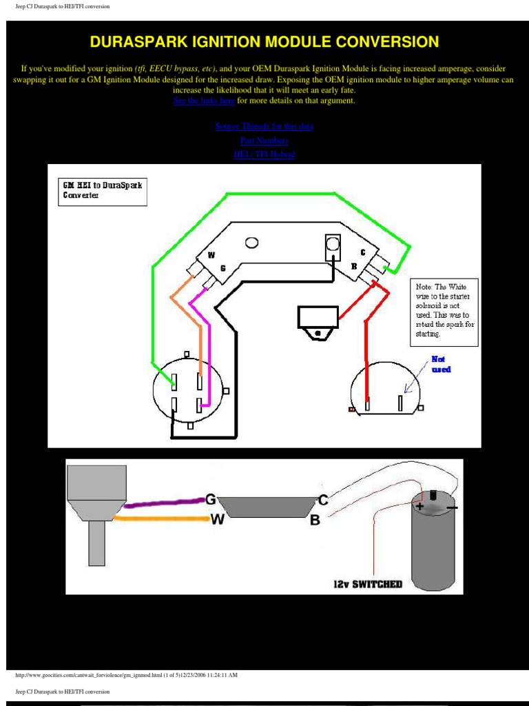 Duraspark to HEI Conversion Guide | PDF | Automotive Technologies ...