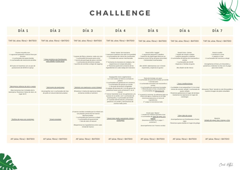 Menu Challenge Detallado 01 09 5f4c9857e784e30d718640ab | PDF ...