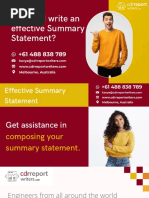 Summary Statement Guide for Engineers | PDF | Paragraph | Engineering