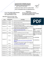 Cronograma de Actividaes para El Laboratorio Estabilidad de Medicamentos - 2022-1