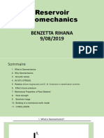 Reservoir geomechanics analysis