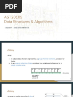 AST20105 Data Structures & Algorithms: Chapter 4 - Array and Linked List