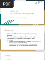 AST20105 Data Structure and Algorithms: Chapter 10 - Comparison-Based Sorting