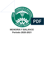 Memoria y Balance 2020-2021