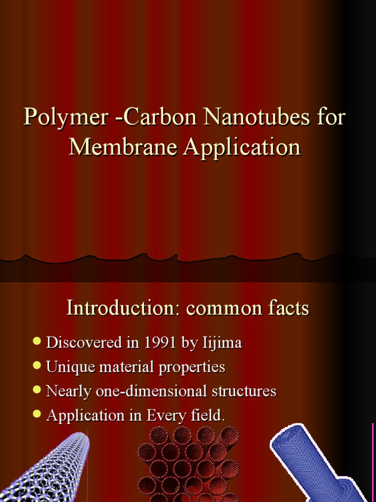 Polymer - Carbon Nanotubes For Membrane Application | PDF | Carbon ...