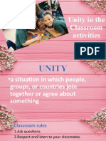 Unity in The Classroom Activities