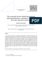 The Economic Factors Behind International Legal Harmonization, A Jurimetric Analysis of the Latin American Experience