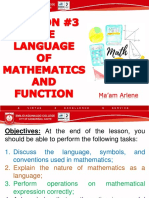 Lesson 3 - Language of Math