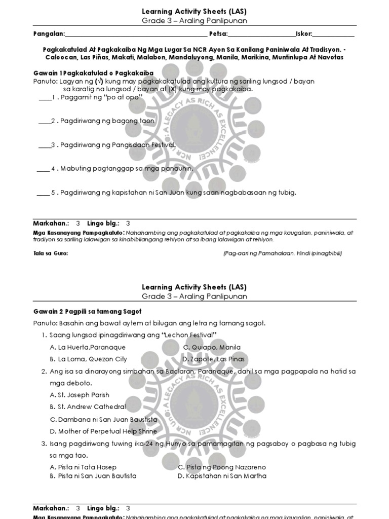 AP 3 QRT 3 Las Week 3 1 | PDF