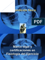 1.marco Legal y Certificaciones en Fisiologia Del Ejercicio