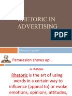 Introduction To Rhetoric in Advertising Ethos Pathos Logos