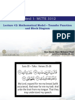 Lecture 2 - Mathematical Model - Transfer Function and Block Diagram