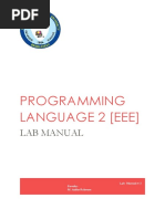 Programming Language 2 (Eee) : Lab Manual