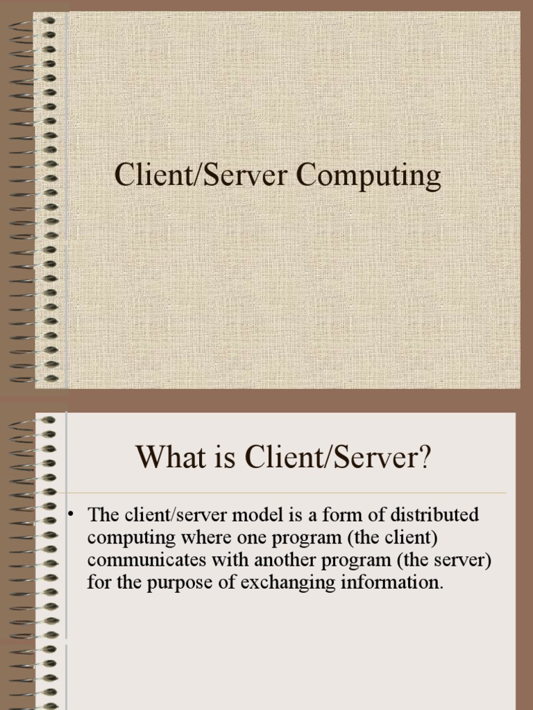 Clientserver | PDF | Client–Server Model | Server (Computing)