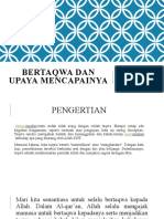 Bertaqwa Dan Upaya Mencapainya