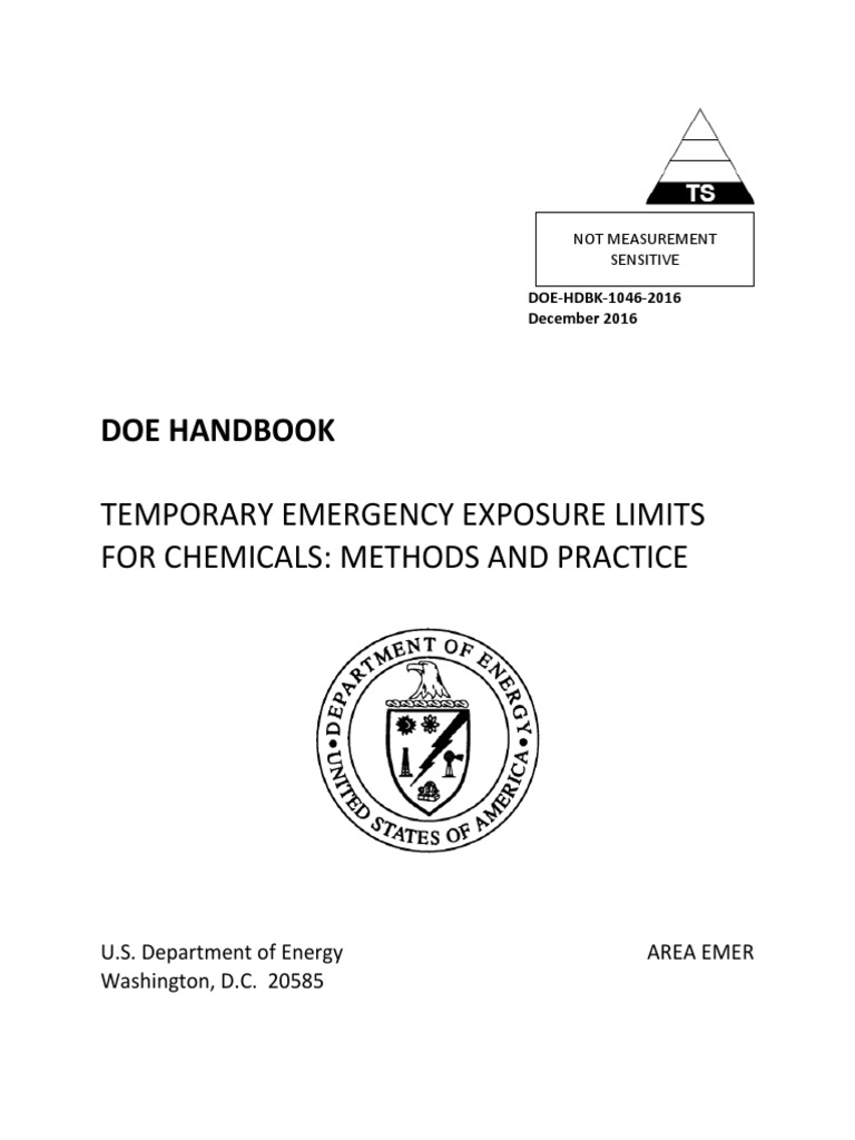 Temporary Emergency Exposure Limits For Chemicals | PDF | Emergency ...
