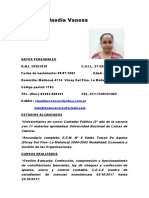 CV Claudia Vanesa Cáceres