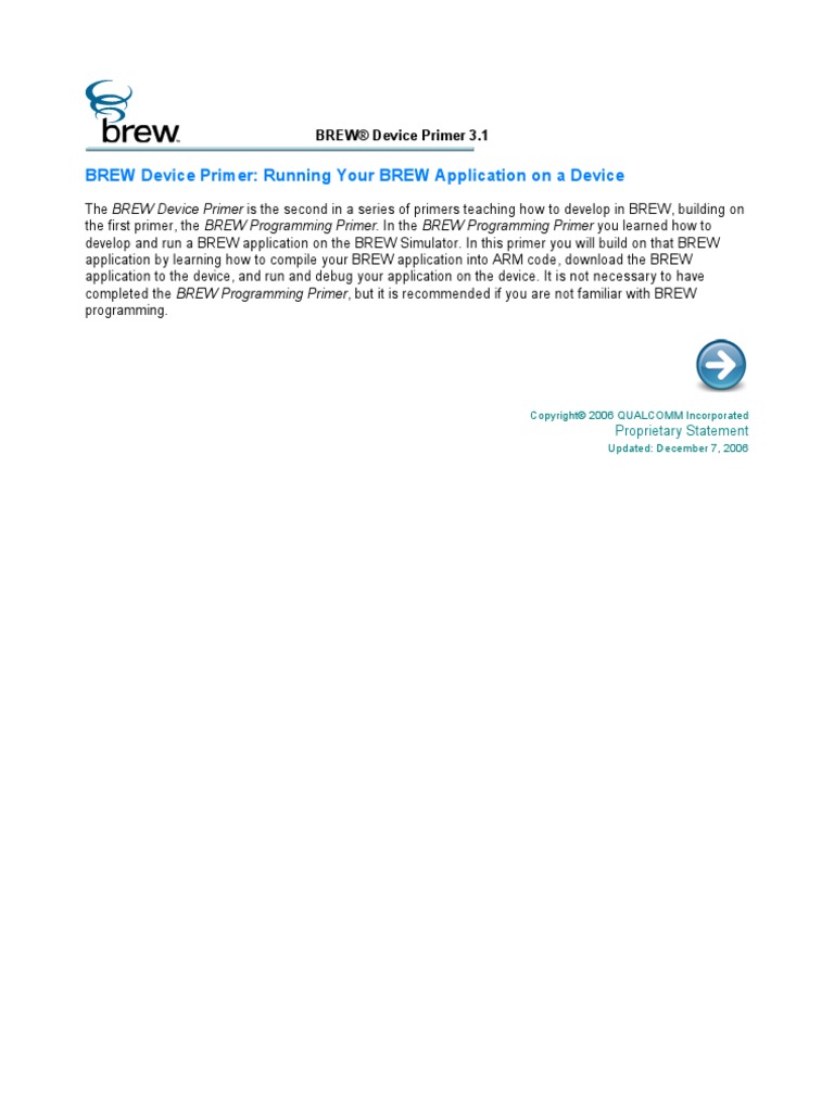 BREW Device Primer: Running Your BREW Application On A Device | PDF ...