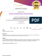 Certificado INOVAÇÃO EM GESTÃO DE PESSOAS