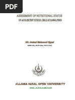 Download Nutritional Status of Adolescent School Girls by Arshad Mahmood Uppal SN53645094 doc pdf