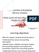 Accounting In Business (Service company) Tổng Quan Về Nguyên Lý Kế Toán Trong Dn Dịch Vụ
