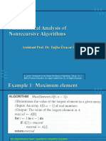 Mathematical Analysis of Nonrecursive Algorithms