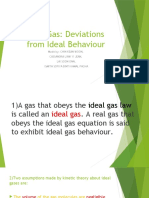 Real Gas: Deviations From Ideal Behaviour
