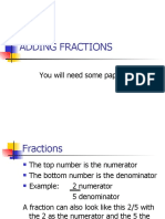 ADDING FRACTIONS