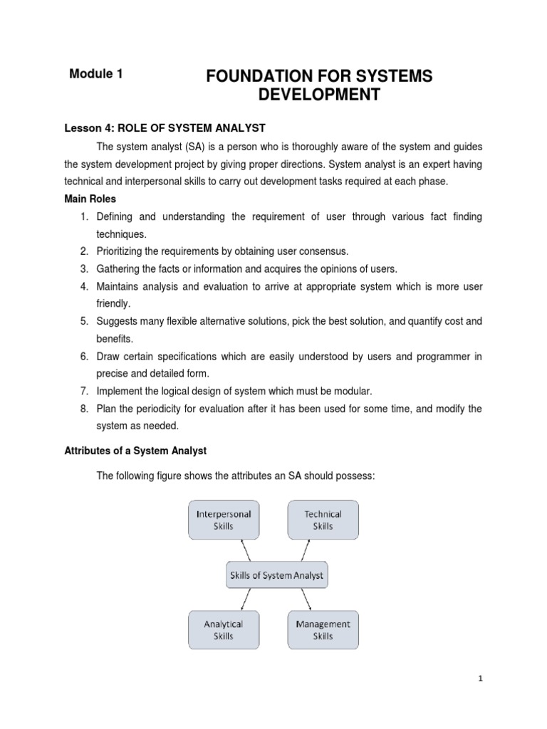 What Is The Role Of System Analyst In Sdlc