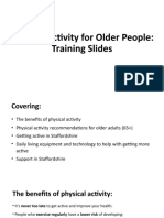 Physical Activity For Older People: Training Slides