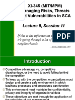 XI-345 (MIT/MPM) Managing Risks, Threats and Vulnerabilities in SCA