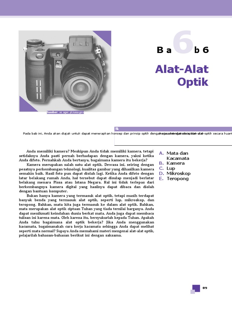 Panduan Alat Optik dan Fungsinya | PDF