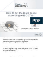 How To Set The ISMS Scope