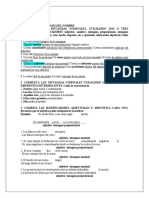 Práctica MORFOLOGÍA Y SINTAXIS DEL NOMBRE