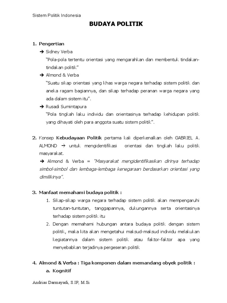 Budaya Politik Pdf