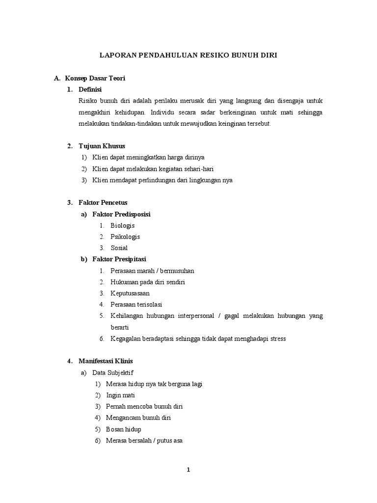 2) Resiko Bunuh Diri | PDF