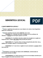 Semântica Lexical: Estudo do Significado das Palavras