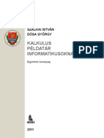 Kalkulus Példatár Informatikusoknak II.