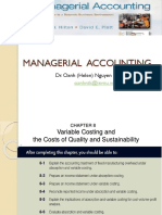 Managerial Accounting: Dr. Oanh (Helen) Nguyen - VNU - IS