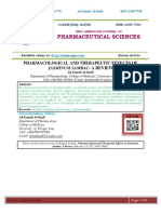 Pharmaceutical Sciences: Pharmacological and Therapeutic Effects of