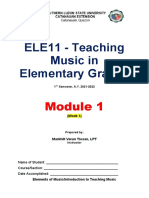 Module 1 - Teaching Music To Elementary Grades