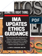 Doing The Right Thing:: IMA Updates Ethics Guidance