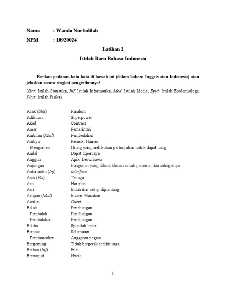 Wanda N 10920024 Istilah Baruu Bi Pdf