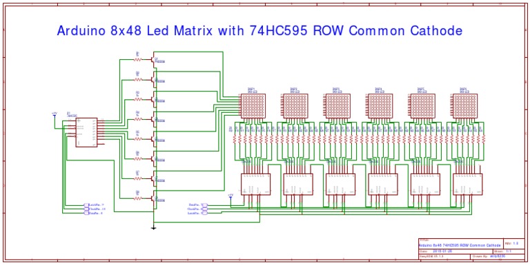 Arduino 8x48 Led Matrix With 74HC595 ROW Common Cathode | PDF ...