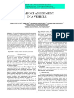 Articol - Doru CONSTANTIN, Mihai NAGI, Ana-Andreea MIHARTESCU, Crisanta-Alina MAZILESCU-COMFORT ASSESSMENT IN A VEHICLE